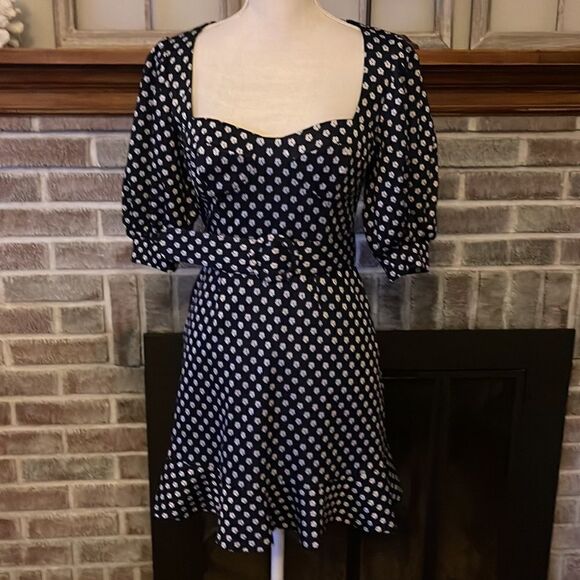 - Anthropologie - Hutch Jenessa Floral Polka Dot Mini Dress - Picture 6 of 6